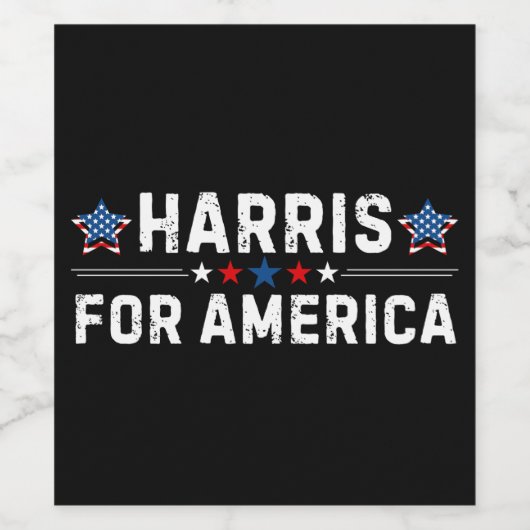 Kamala Harris Wijn Etiket (Enkel label)