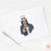 Kamala Harris wil dat je stemt Ronde Sticker (Envelop)