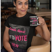 Kamala Harris. Wit met zwarte binnenkleur. Tweekleurige Koffiemok