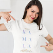 Kamala Harris. Wit T-shirt