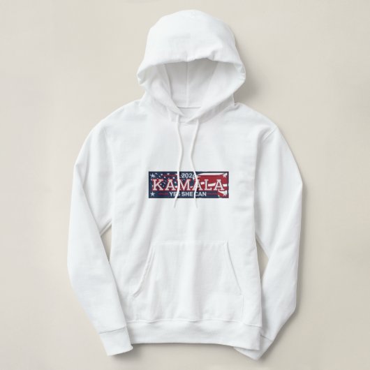 KAMALA HARRIS "YES SHE CAN" 2024Dames Hoodie (Design voorkant)