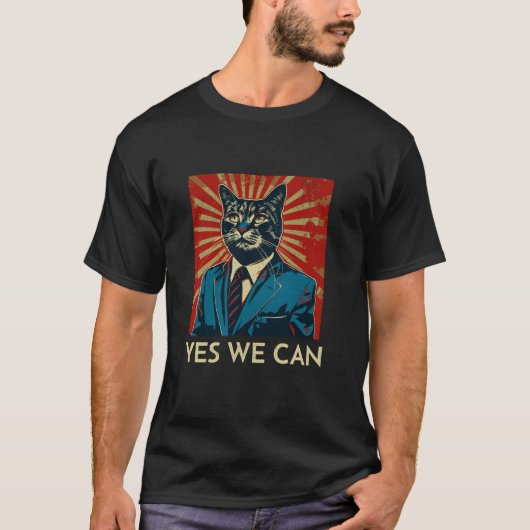 Kamala Harris Yes We Can voor Cat Lovers T Shirt (Voorkant)