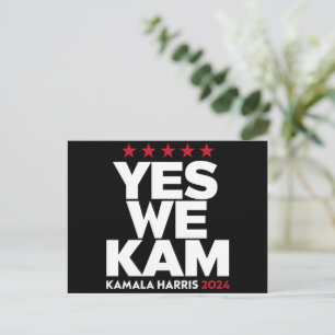Kamala Harris Yes We Kam voor Amerikaans president Briefkaart