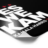 Kamala Harris Yes We Kam voor US President 2024 Foto Afdruk (Hoek)