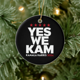 Kamala Harris Yes We Kam voor US President 2024 Keramisch Ornament