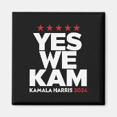 Kamala Harris Yes We Kam voor US President 2024 Magneet (Voorkant)