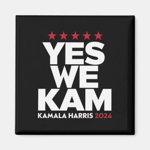 Kamala Harris Yes We Kam voor US President 2024 Magneet