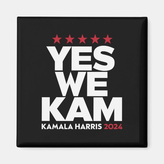 Kamala Harris Yes We Kam voor US President 2024 Magneet (Voorkant)