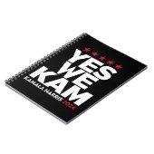 Kamala Harris Yes We Kam voor US President 2024 Notitieboek (Linkerzijde)