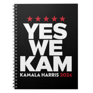 Kamala Harris Yes We Kam voor US President 2024 Notitieboek