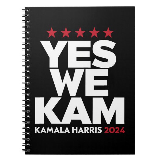 Kamala Harris Yes We Kam voor US President 2024 Notitieboek (Voorkant)