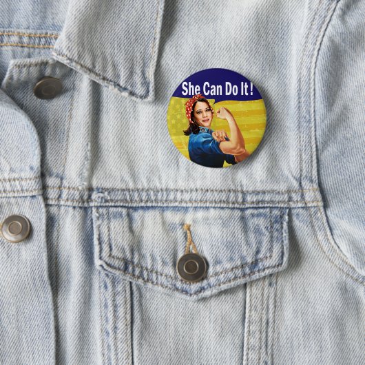 Kamala Harris, ze kan het! Button (In situ)