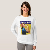 Kamala Harris, ze kan het! T-shirt (Voorkant volledig)