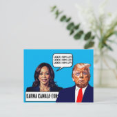 Kamala Harris zegt Trump op slot te doen Briefkaart (Staand voorkant)