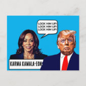 Kamala Harris zegt Trump op slot te doen Briefkaart (Voorkant)