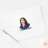 KAMALA HARRIS - Zij het volk Ronde Sticker (Envelop)