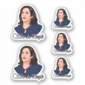 KAMALA HARRIS - Zij het volk Sticker (Voorkant)