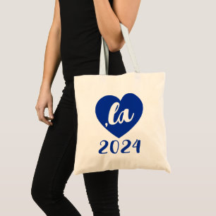 ,KAMALA hart 2024 blauwe script tekst Tote Bag