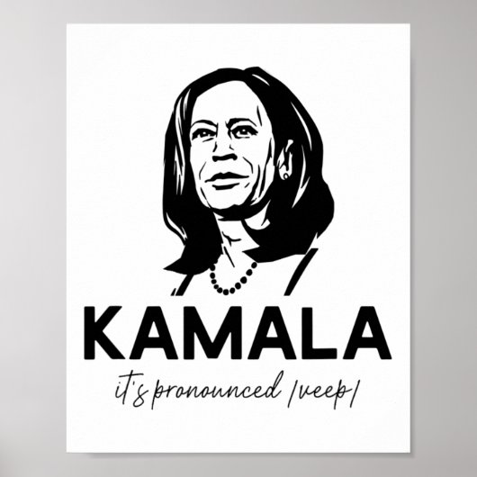 Kamala Het is uitgesproken Veep Vice President Har Poster (Voorkant)