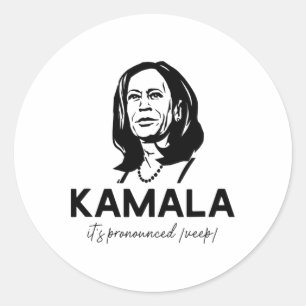 Kamala Het is uitgesproken Veep Vice President Har Ronde Sticker