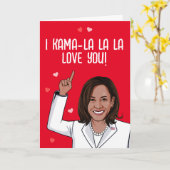 Kamala - Ik hou van je, Kama-la-la, Valentijn Kaart (Gele Bloem)