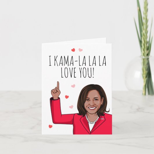 Kamala - Ik hou van jou, Valentijn Kaart (Voorkant)