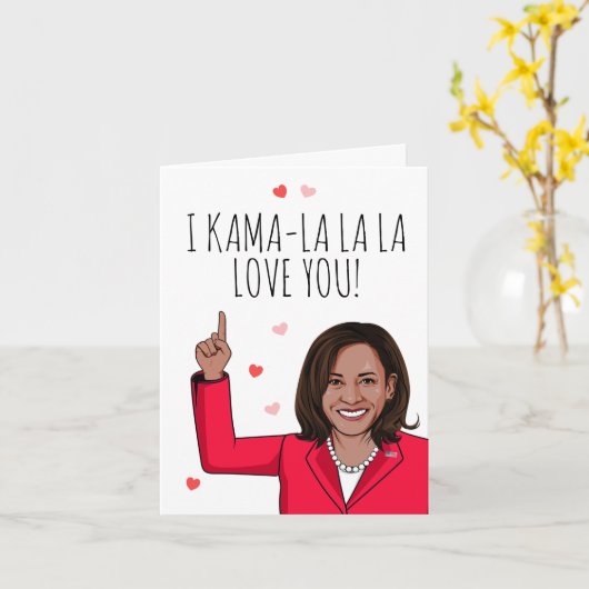 Kamala - Ik Kama-la-la hou van jou, Valentine Kaart (Gele Bloem)