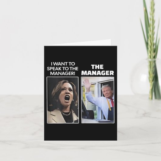 Kamala, ik wil de manager Trump McDona spreken Kaart (Voorkant)