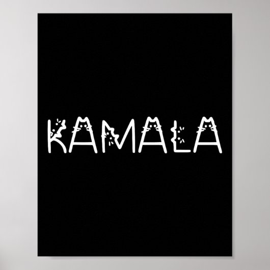 Kamala in Cat Font Kamala Harris Wheimer 2024 Walt Poster (Voorkant)