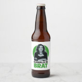 Kamala is Brat Grappig Sarcastisch Bier Etiket (Voorkant)