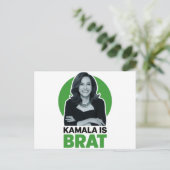 Kamala is Brat Grappig Sarcastisch Briefkaart (Staand voorkant)