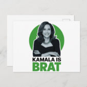 Kamala is Brat Grappig Sarcastisch Briefkaart (Voorkant / Achterkant)