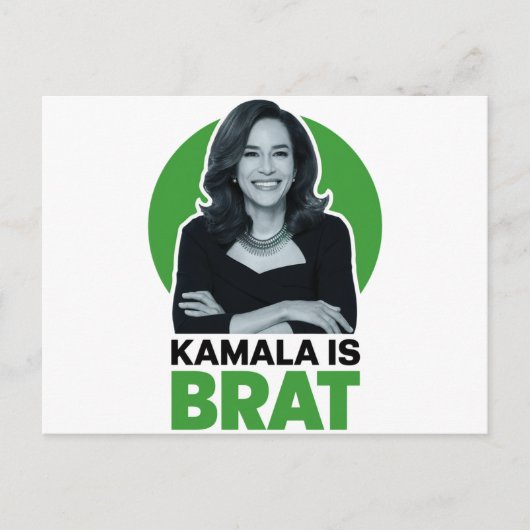 Kamala is Brat Grappig Sarcastisch Briefkaart (Voorkant)