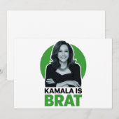 Kamala is Brat Grappig Sarcastisch Kaart (Voorkant / Achterkant)