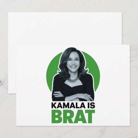 Kamala is Brat Grappig Sarcastisch Kaart (Voorkant / Achterkant)