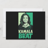 Kamala is Brat Grappig Sarcastisch Kaart (Voorkant)