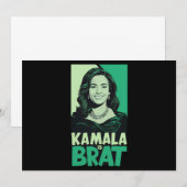 Kamala is Brat Grappig Sarcastisch Kaart (Voorkant / Achterkant)
