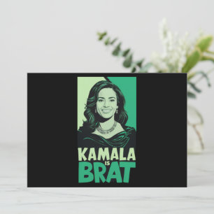 Kamala is Brat Grappig Sarcastisch Kaart