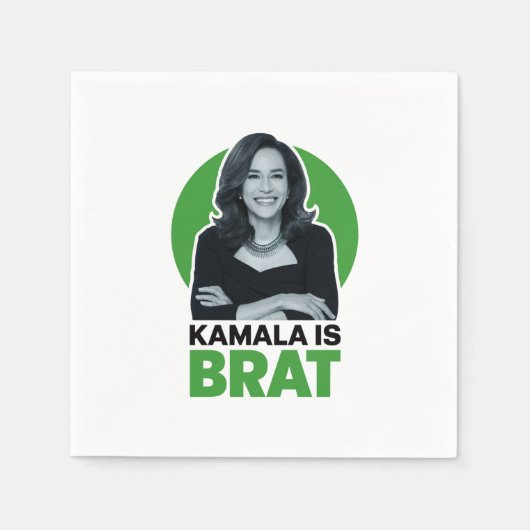 Kamala is Brat Grappig Sarcastisch Servet (Voorkant)