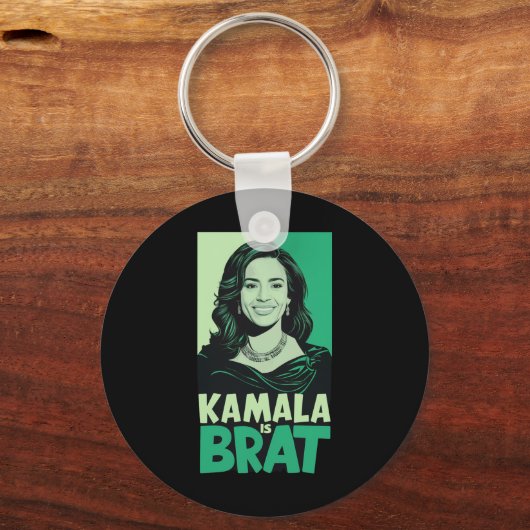 Kamala is Brat Grappig Sarcastisch Sleutelhanger (Voorkant)