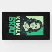 Kamala is Brat Grappig Sarcastisch Spandoek (Horizontaal)