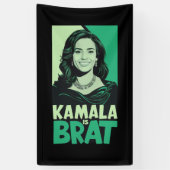 Kamala is Brat Grappig Sarcastisch Spandoek (Verticaal)