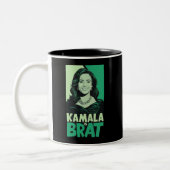 Kamala is Brat Grappig Sarcastisch Tweekleurige Koffiemok (Links)