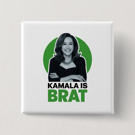 Kamala is Brat Grappig Sarcastisch Vierkante Button 5,1 Cm (Voorkant)