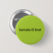 kamala IS brat Ronde Button 5,7 Cm (Voorkant /achterkant)