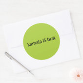 kamala IS brat Ronde Sticker (Envelop)