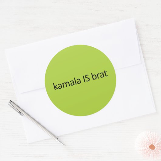 kamala IS brat Ronde Sticker (Envelop)