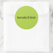 kamala IS brat Ronde Sticker (Tas)
