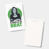 Kamala is Brutaal Grappig Sarcasme Badge (Voor- en achterkant)