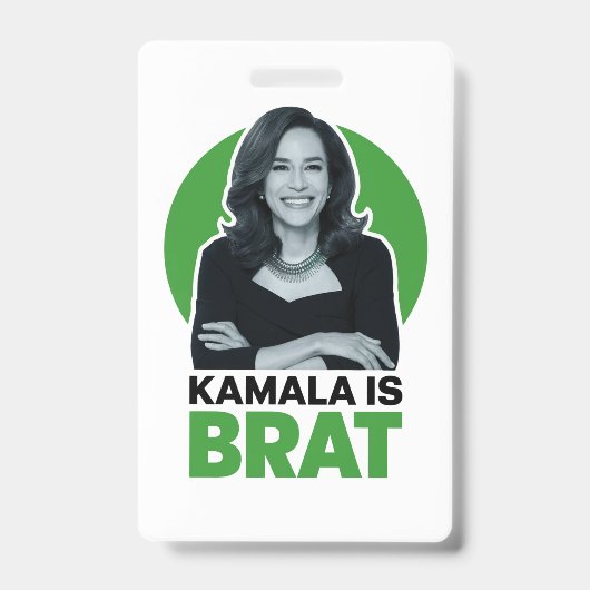 Kamala is Brutaal Grappig Sarcasme Badge (Voorzijde)